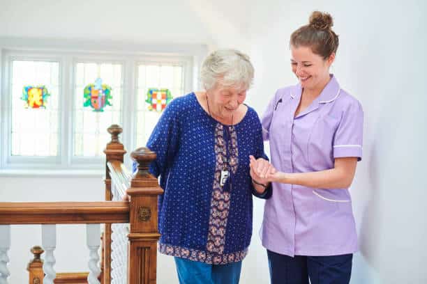 Helping a service user upstairs